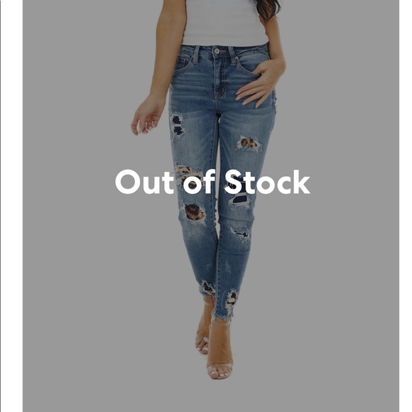 Kan Can High Waisted Leopard Skinny Jeans Size 11 - Picture 1 of 3